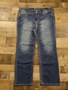 Wallflower Luscious Curvy Bootcut Jeans Women’s 20 Plus Long Blue Stretch